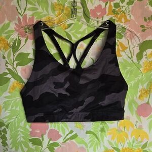 Old Navy Black Camouflage Sports Bra